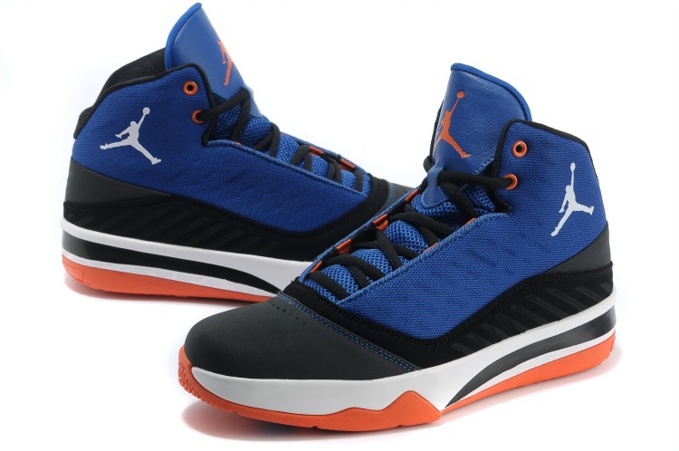 2013 Jordan B`MO Blue Black White Orange Shoes